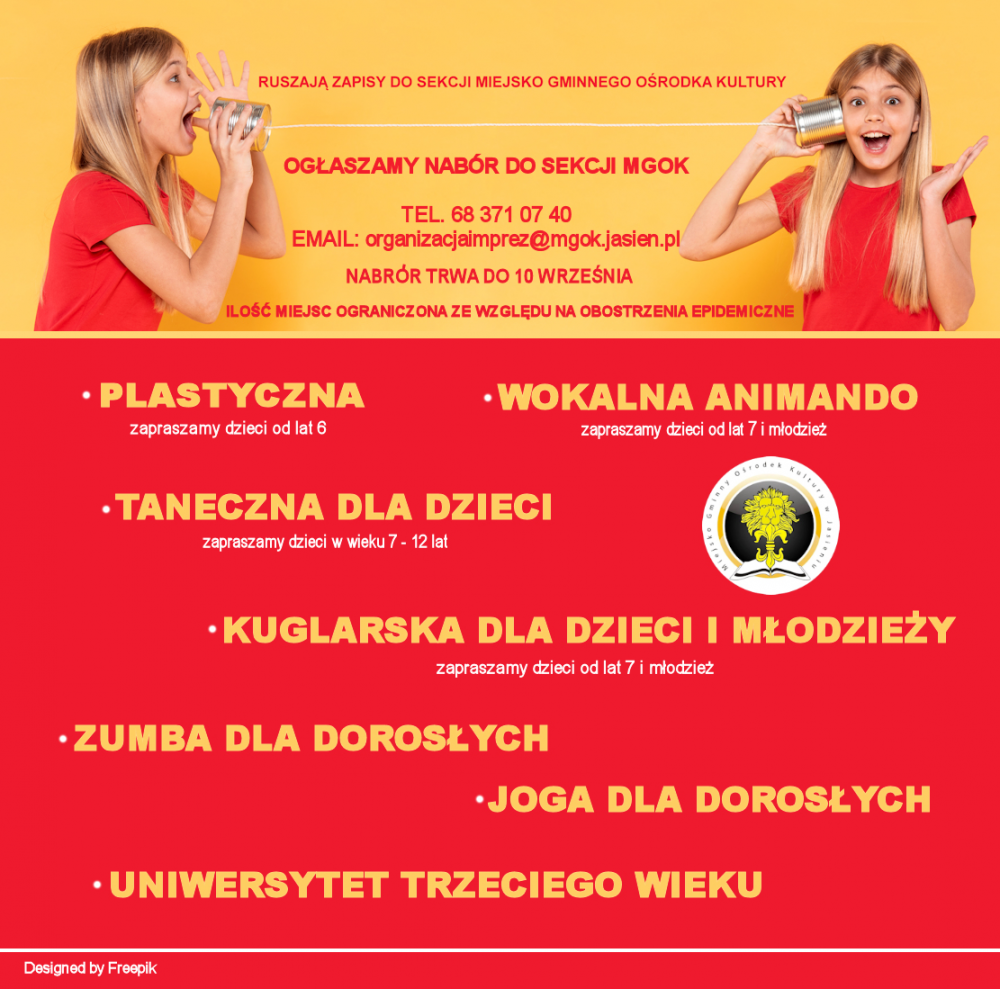 to jest plakat nabór do sekcji MGOK